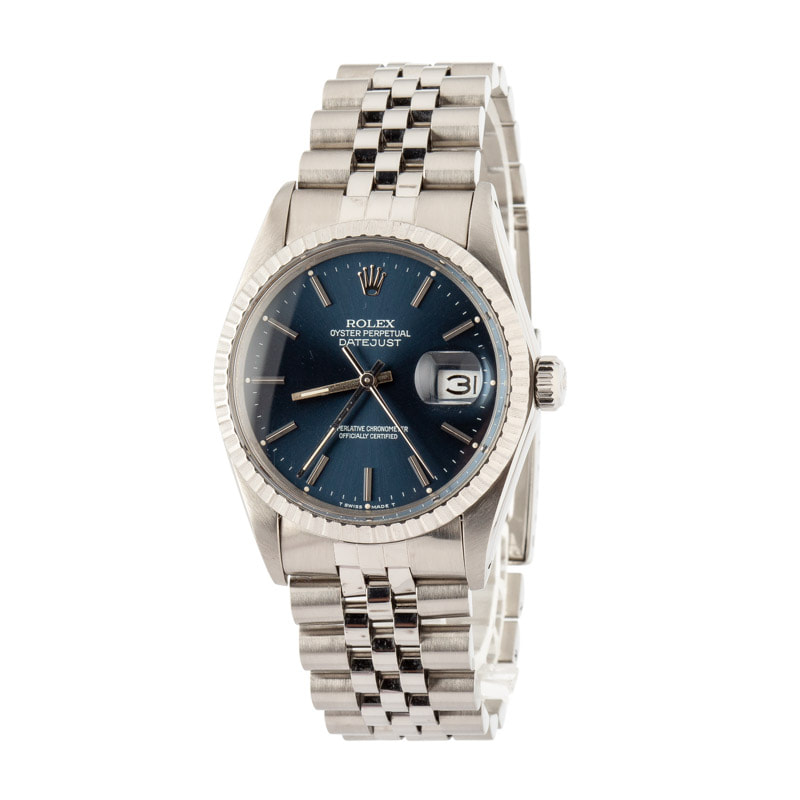 Used Rolex Datejust 16030 Blue Dial