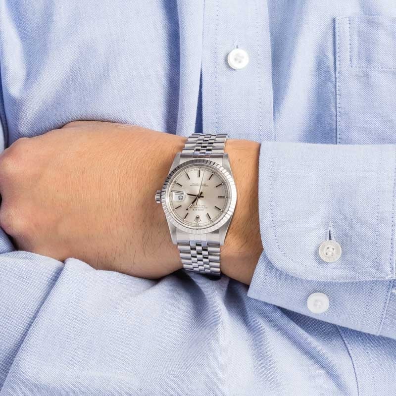 Pre-Owned Rolex Datejust 16030 Silver Dial