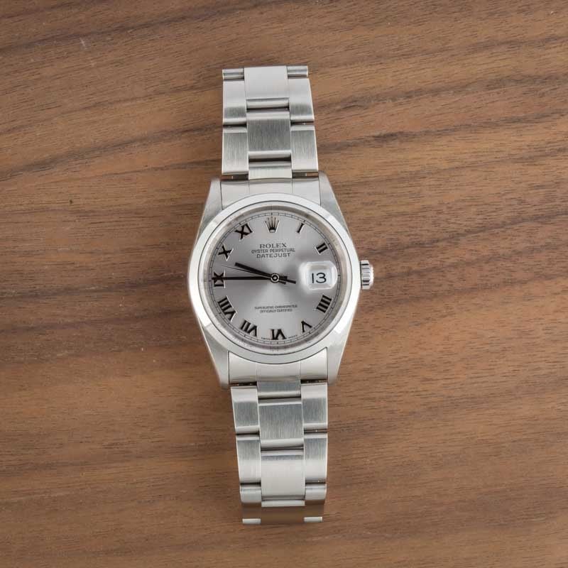 Rolex Datejust 36 Ref 16200 Rhodium Roman Dial