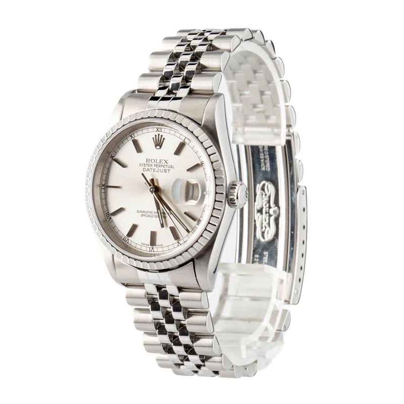 Rolex Datejust 16220 Silver Dial