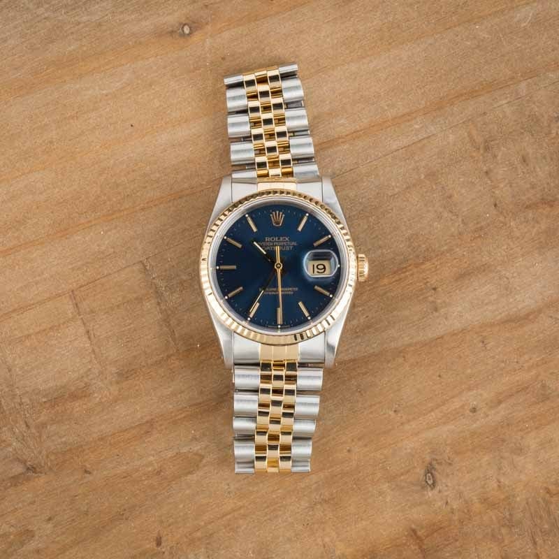 Rolex Datejust ref 16233 Blue Dial