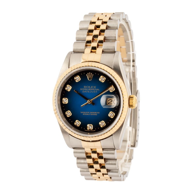 Rolex Datejust 36 16233 Blue Vignette Diamond Dial