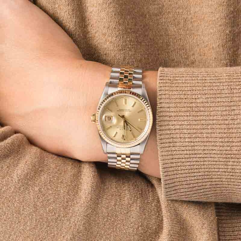 181115 Rolex Datejust Ref. 16233 Champagne Dial