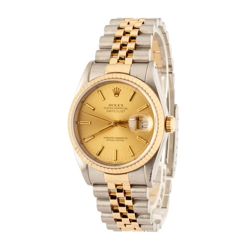 Used Rolex Datejust 36 16233 Champagne Dial