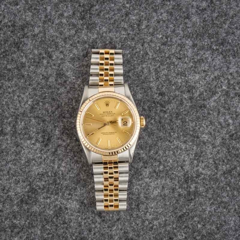 Used Rolex Datejust 36 16233 Champagne Dial