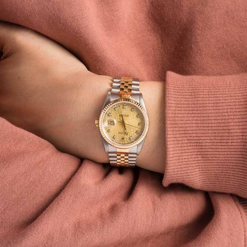 Rolex Datejust 16233 Champagne Jubilee Dial
