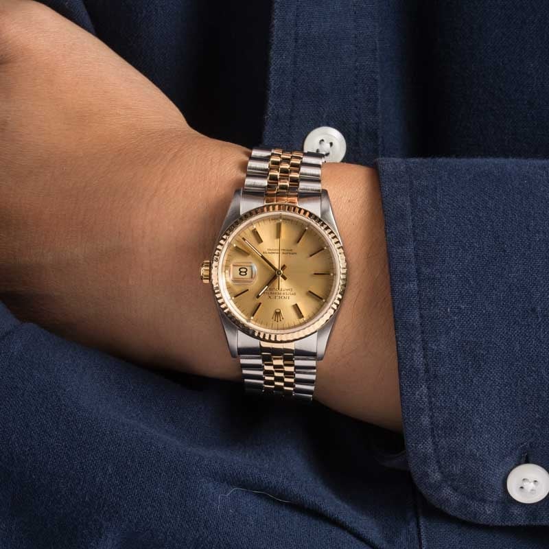 Used Rolex Datejust 16233 Champagne Dial