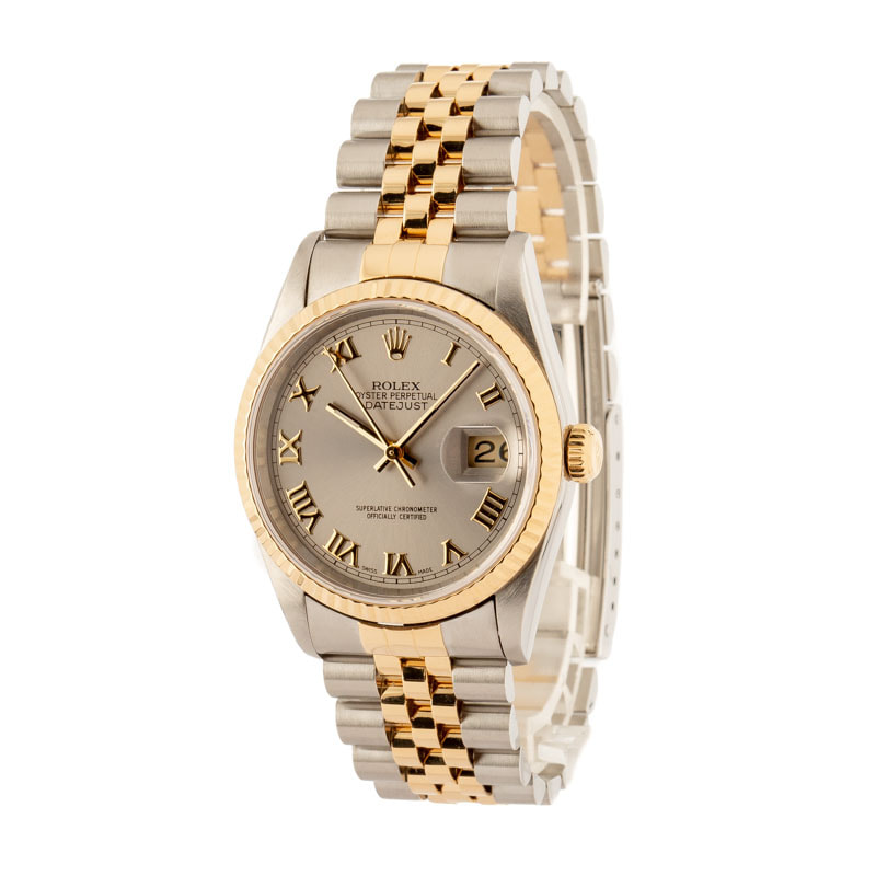 Pre-Owned Rolex Datejust 16233 Slate Roman Dial