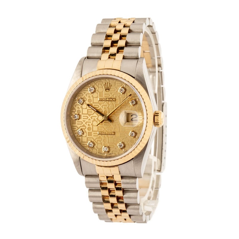 Rolex Datejust 16233 Champagne Jubilee Dial