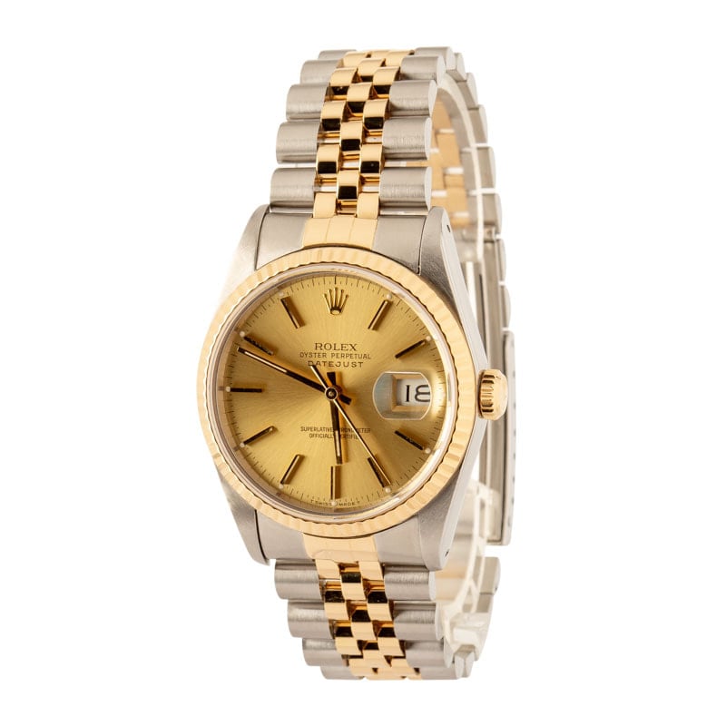 Rolex Datejust ref 16233 Champagne Dial