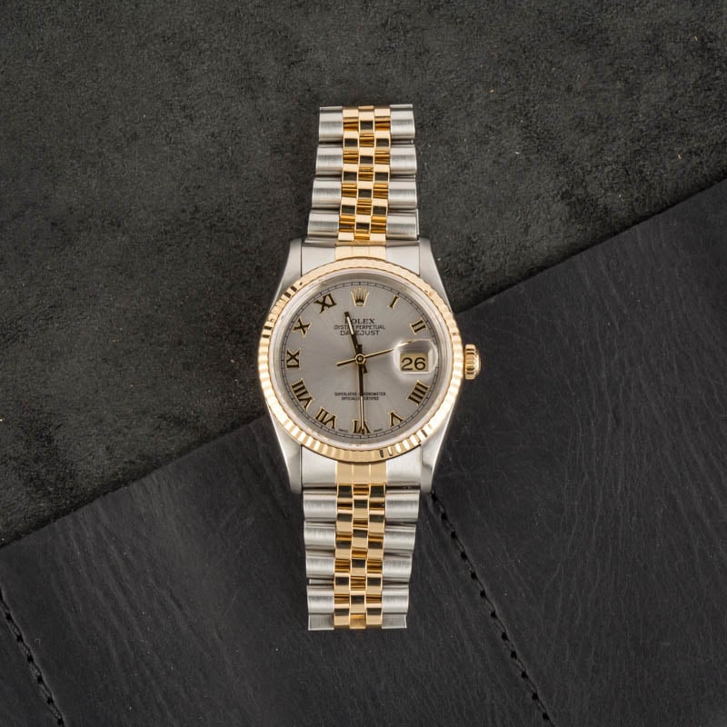 Pre-Owned Rolex Datejust 16233 Slate Roman Dial
