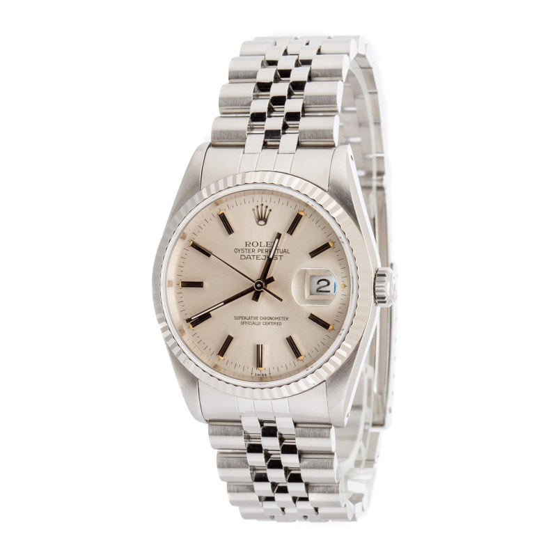 Rolex Datejust Ref 16234 Silver Dial