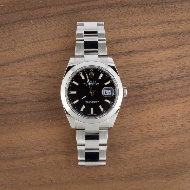 Rolex Datejust 41 Ref 126300 Black Luminous Dial