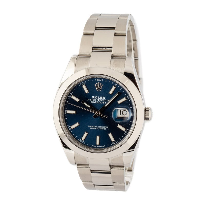 Pre-Owned Rolex Datejust 41 Ref 126300 Blue Dial