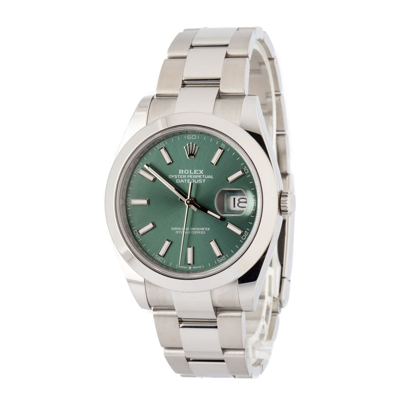 Rolex Datejust 41 126300 Mint Green Dial