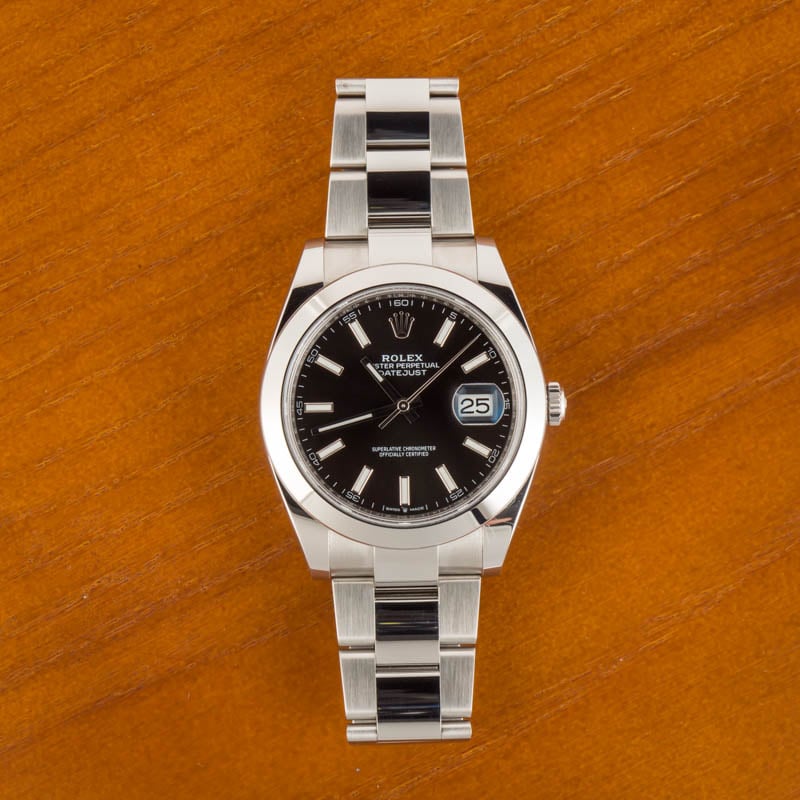 Rolex Datejust 41 Ref 126300 Black Dial