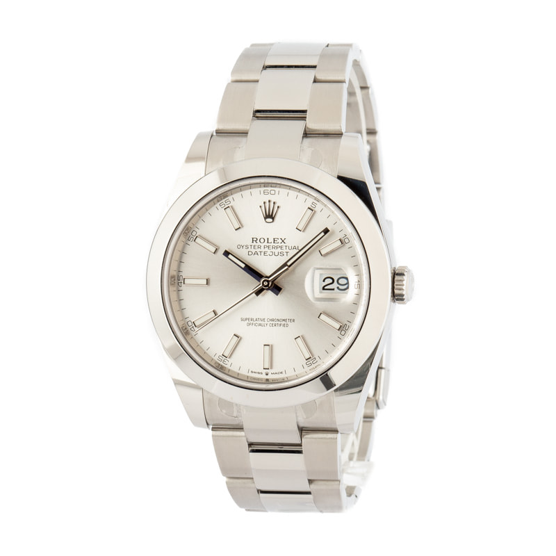 Pre-Owned Rolex Datejust 126300 Silver Dial