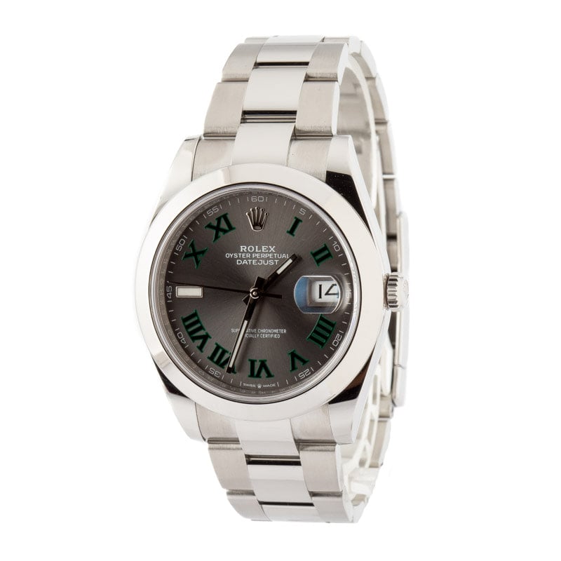 Rolex Datejust 41 Ref 126300 Rhodium Roman Dial