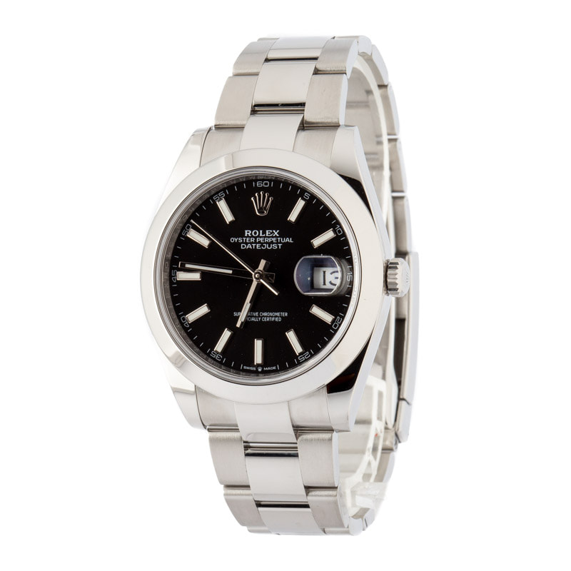 Rolex Datejust 41 Ref 126300 Black Luminous Dial