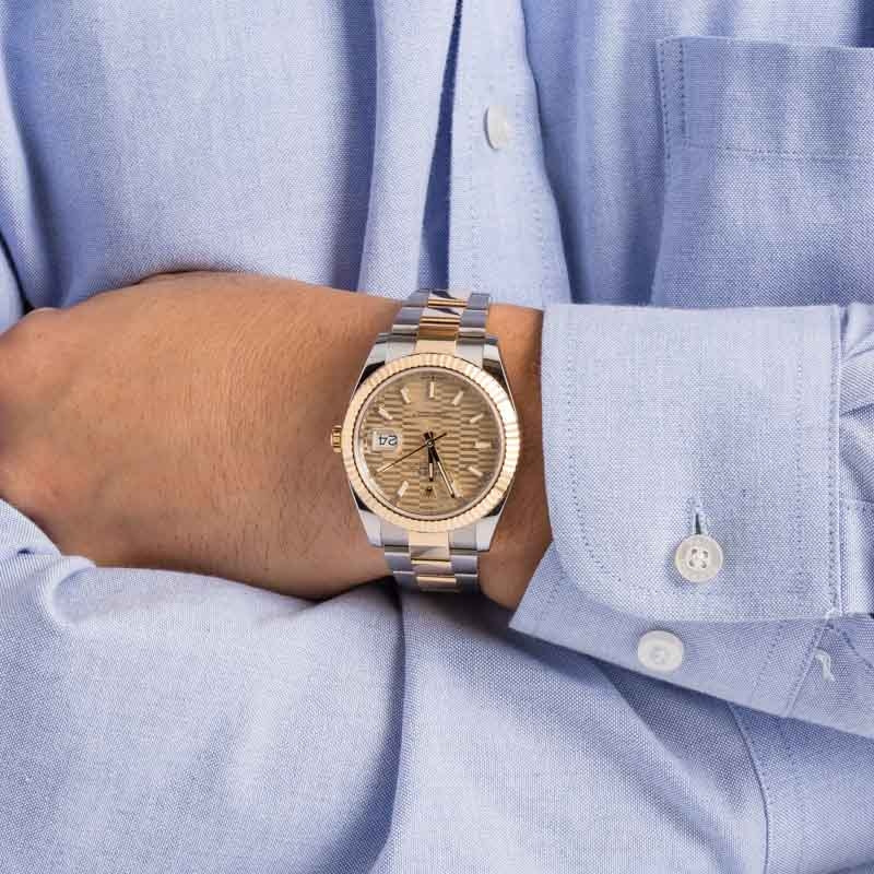 Rolex Datejust 41 126333 Fluted Motif Champagne Dial
