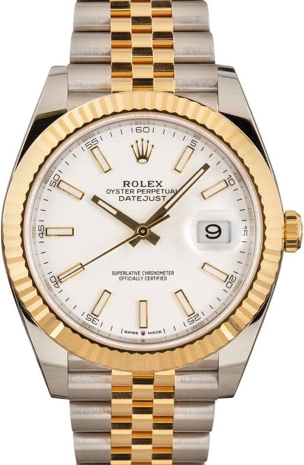 Rolex Datejust 41 Ref 126333 White Luminous Dial