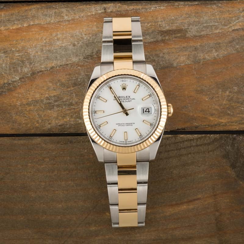 Rolex Datejust 41 Ref 126333 White Luminous Dial