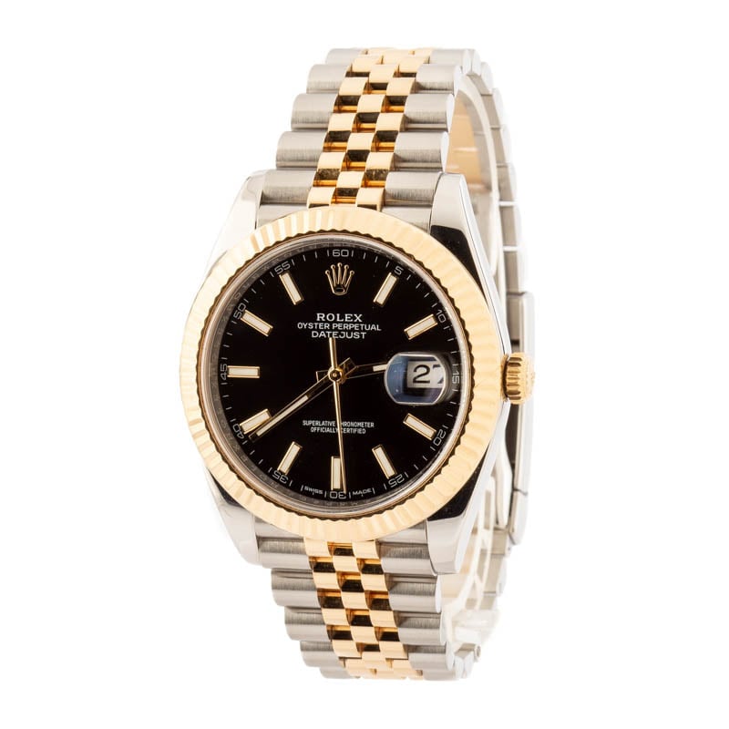Pre Owned Rolex Datejust 41 Ref 126333 Black Dial