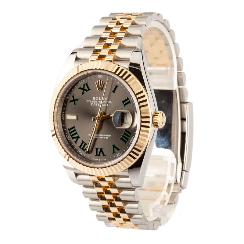 Pre-Owned Rolex Datejust 41 Ref 126333 Wimbledon Dial