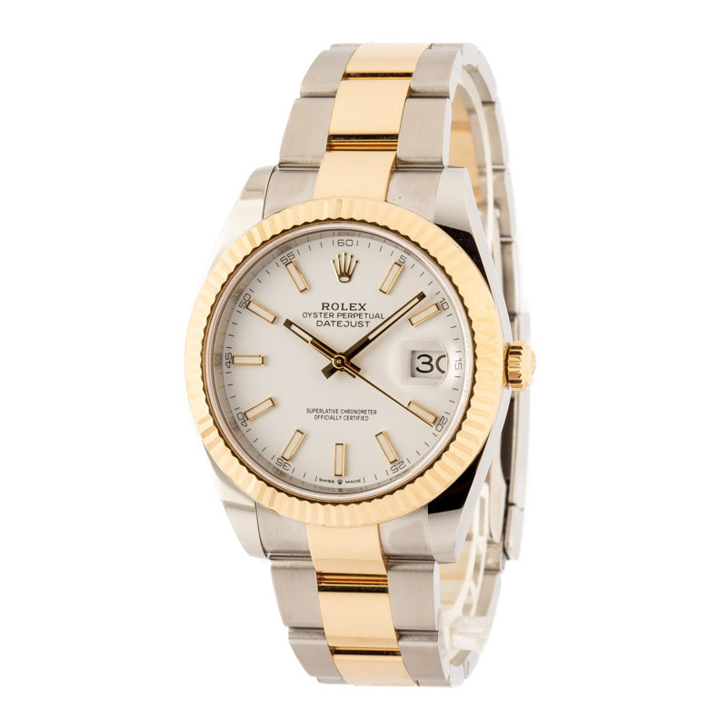 Pre-owned Rolex Datejust 41 Ref 126333 White Dial