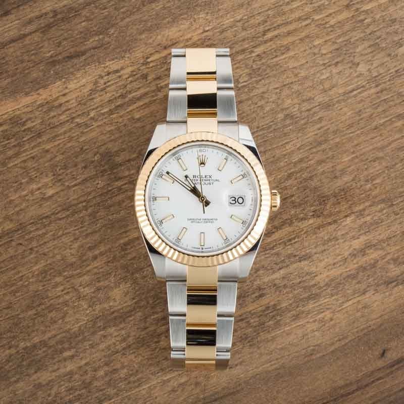 Pre-owned Rolex Datejust 41 Ref 126333 White Dial