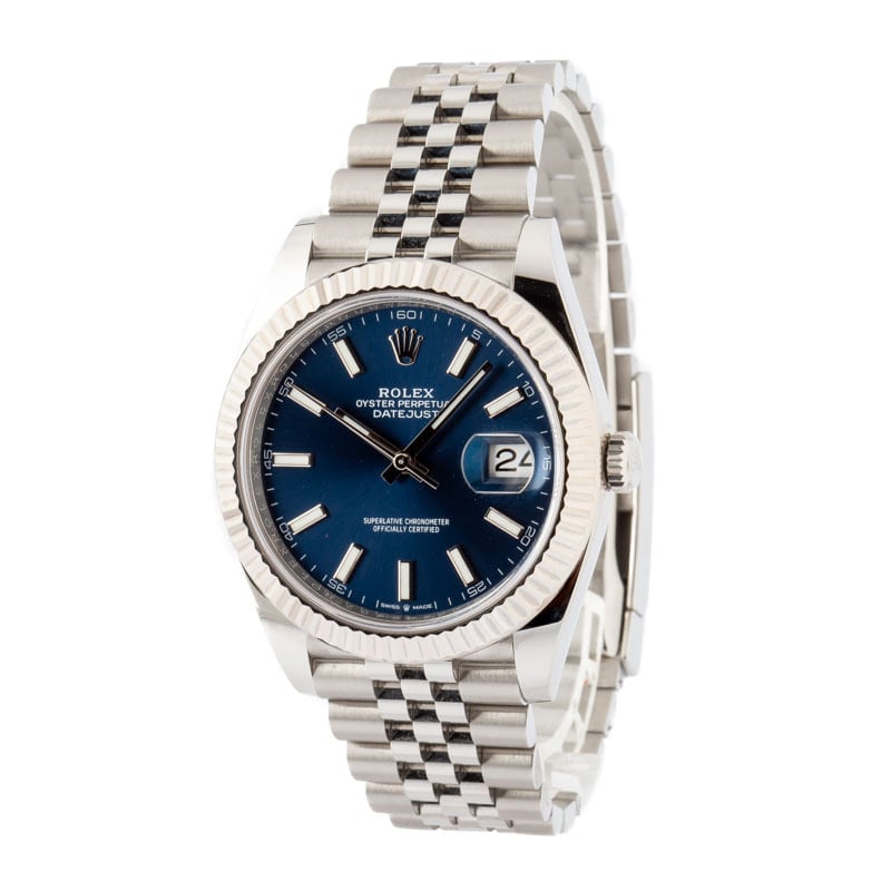 Rolex Datejust 41 Ref 126334 Blue Chromalight Dial