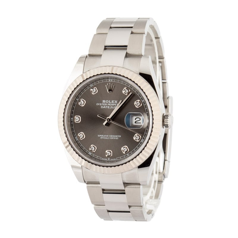 Pre-Owned Rolex Datejust 41 Ref 126334 Slate Diamond Dial