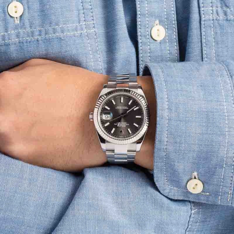 Rolex Datejust 41 Ref 126334 Slate Chromalight Dial