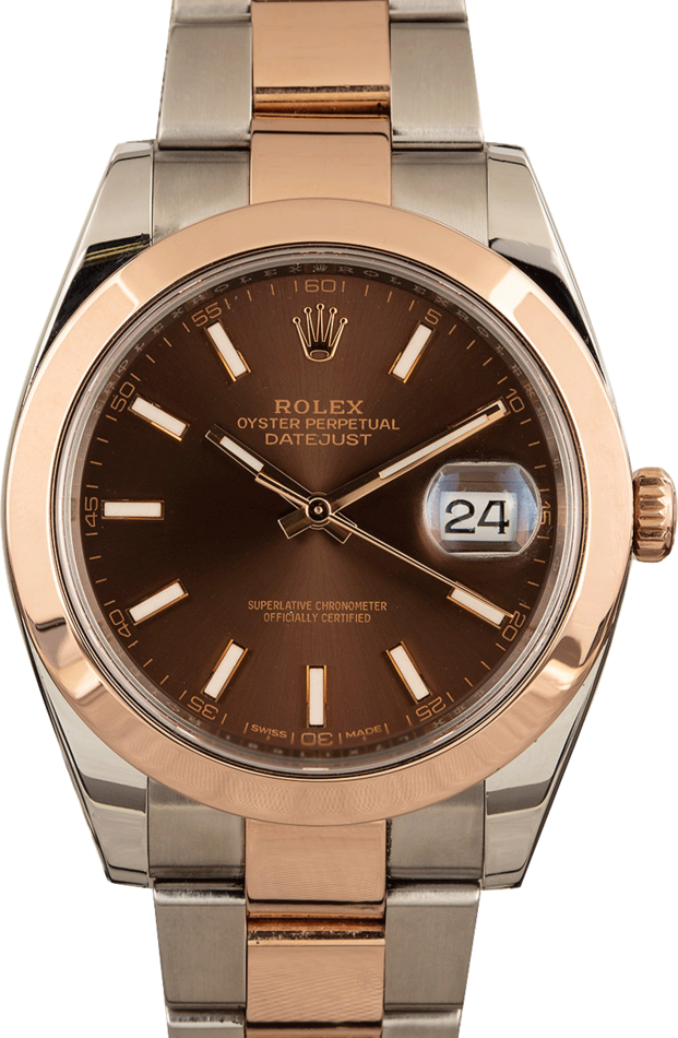 Mens Rolex Datejust 41 Ref 126301 Steel & 18k Everose Gold