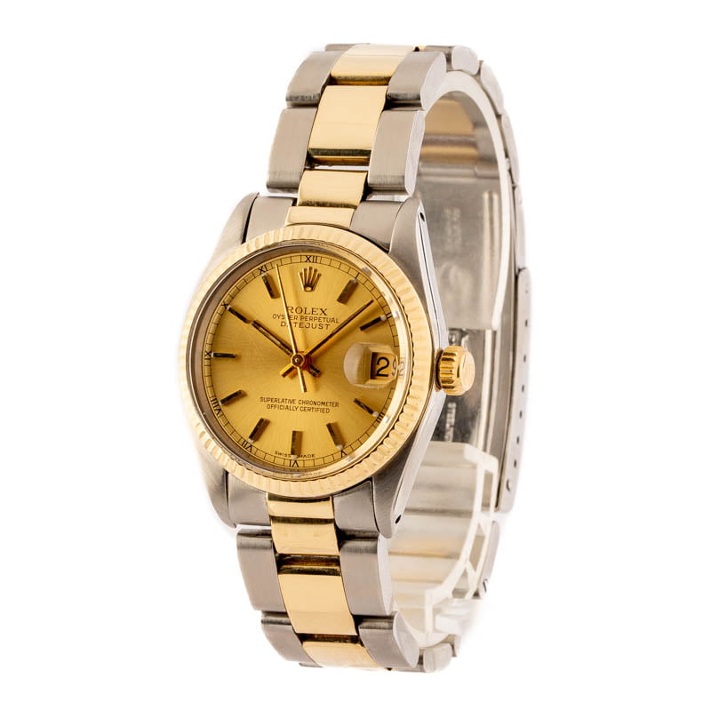 Rolex Mid-Size Datejust 68278 Yellow Gold