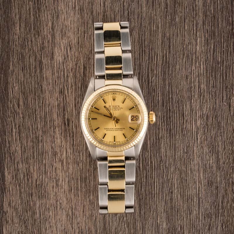 Rolex Mid-Size Datejust 68278 Yellow Gold