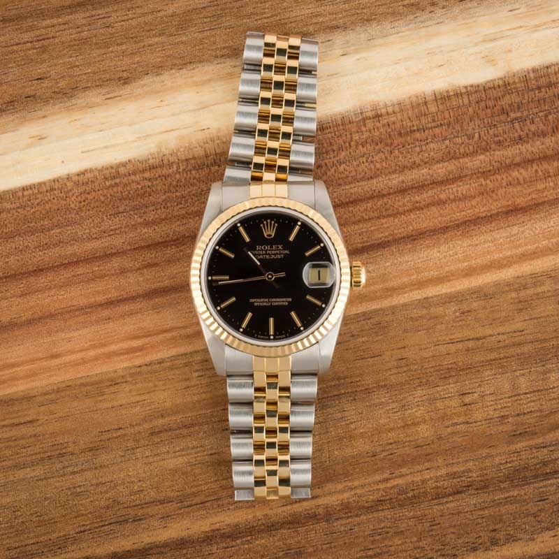 Pre-Owned Rolex Datejust 68273 Black Dial