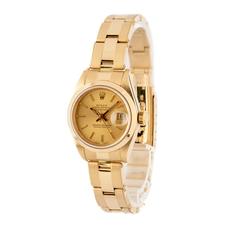 Ladies Rolex Datejust 69168 18k Yellow Gold