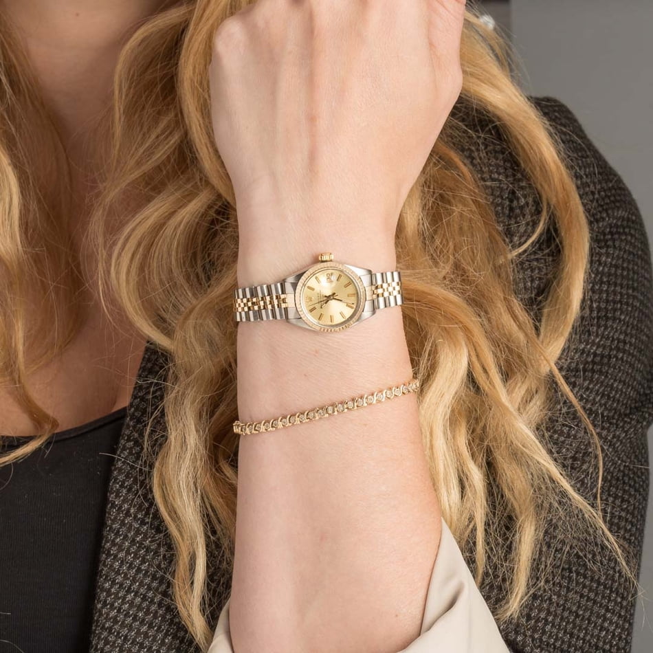 Ladies Rolex Datejust 6917 Stainless Steel & 18k Yellow Gold