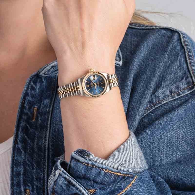 Datejust Lady Rolex 69173 Blue Dial