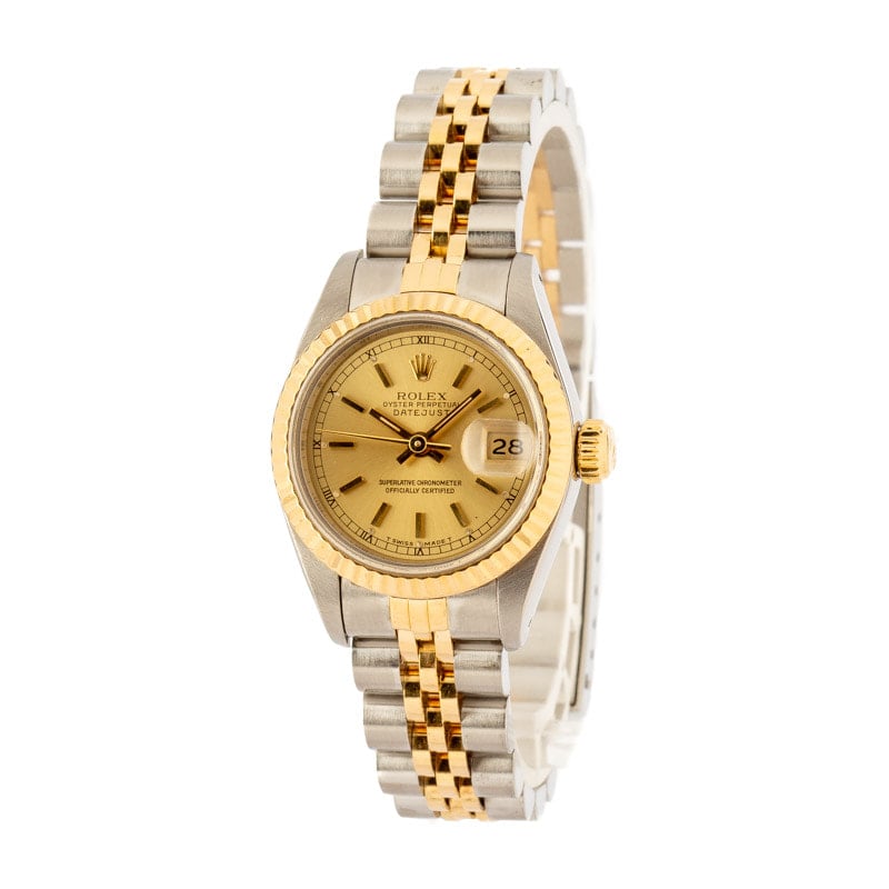 Pre-Owned Ladies Rolex Datejust 69173 Champagne Dial