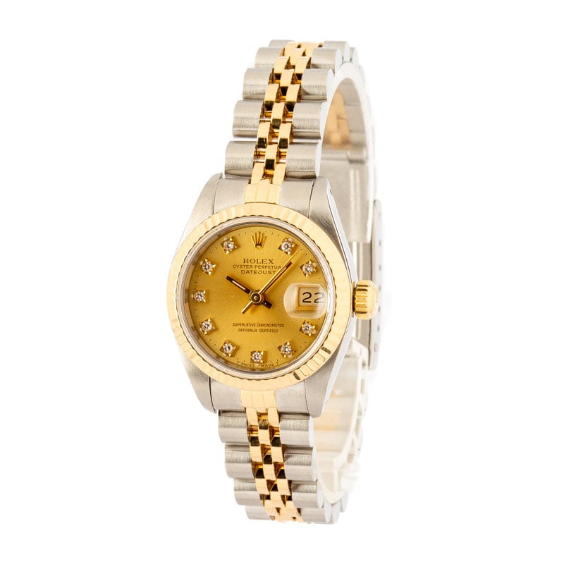 Ladies Rolex DateJust 69173 Diamond Dial