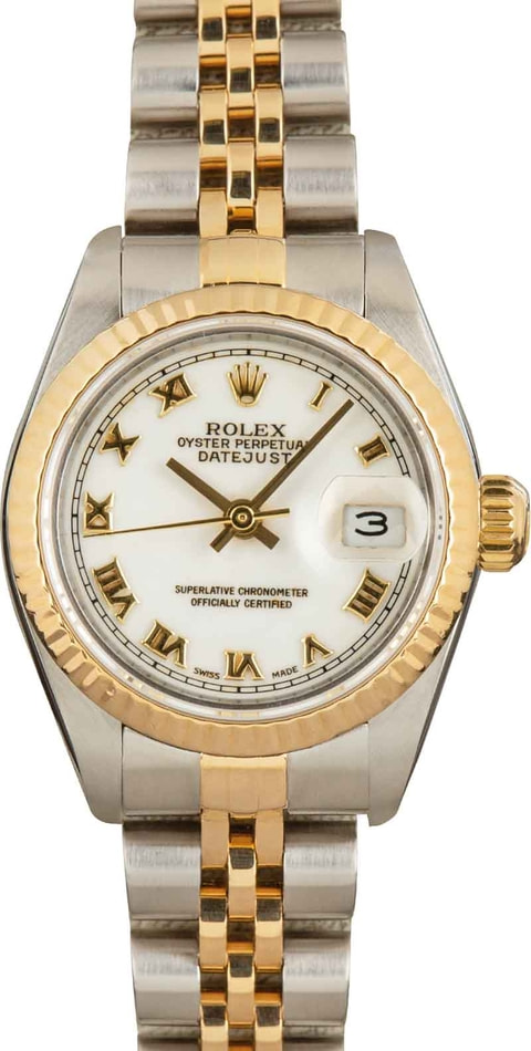 Ladies Rolex Datejust 69173 White Dial