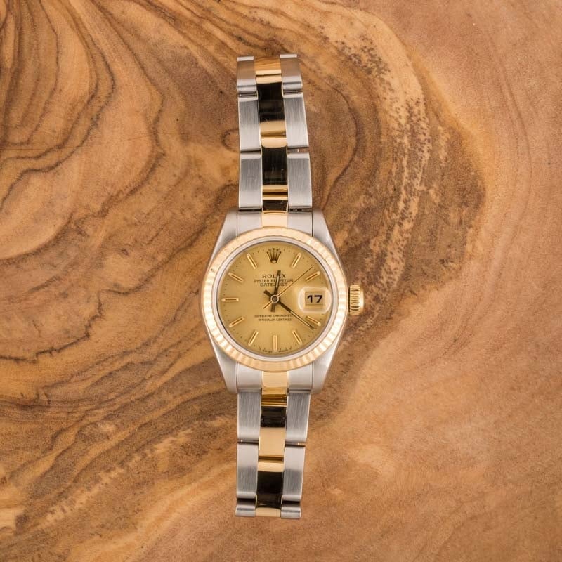 Ladies Rolex Datejust 69173 Champagne Dial