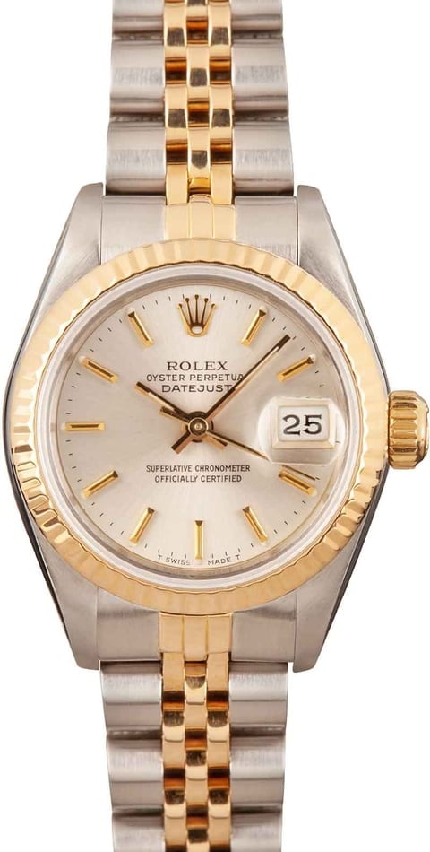 Image of Ladies Rolex Datejust 69173 Silver Dial