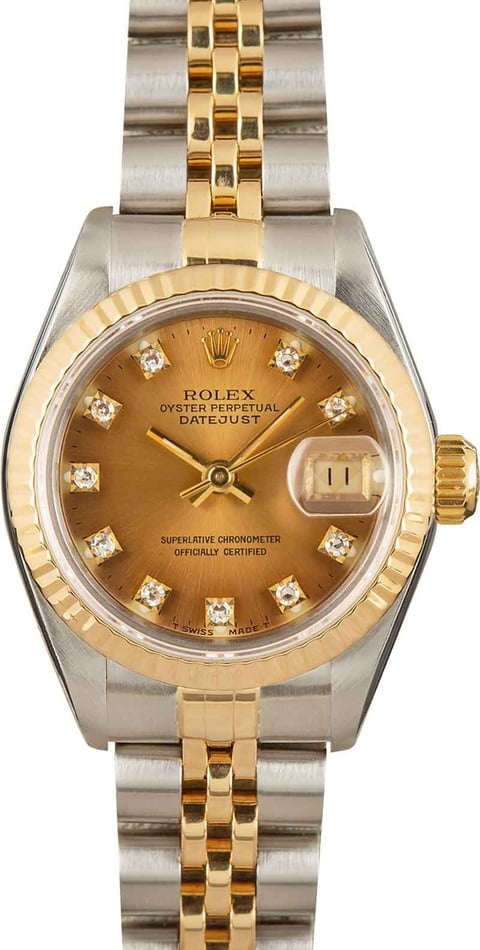 Rolex Lady Datejust 69173 Diamond Dial Two Tone Jubilee