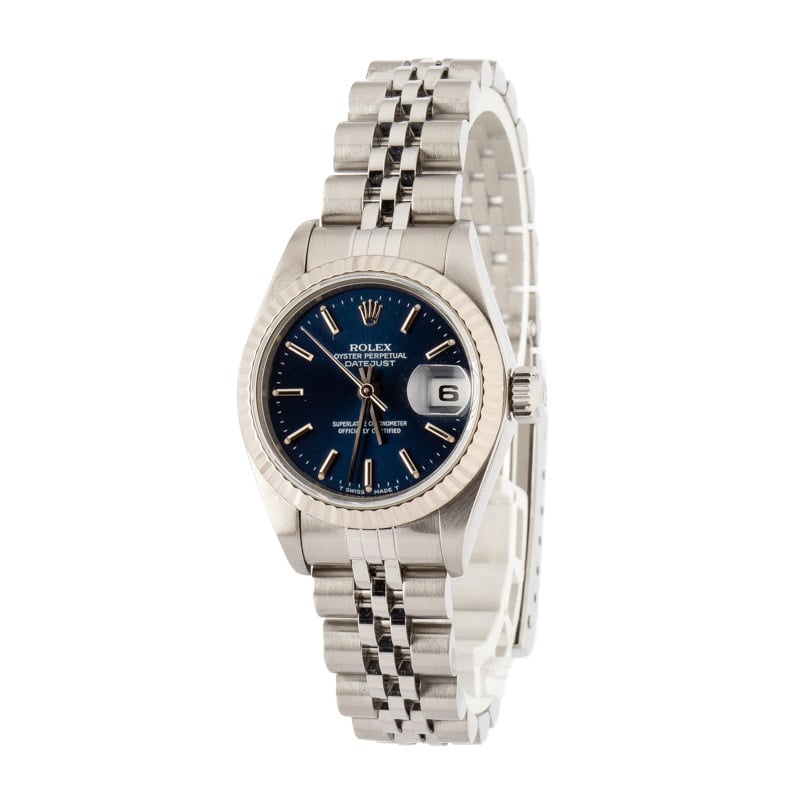 Ladies Rolex Datejust 69174 Blue Dial