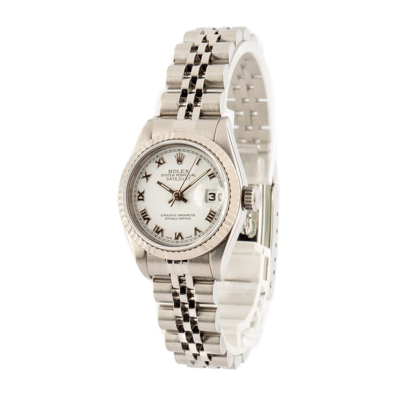 Pre-Owned Rolex Ladies Datejust 69174 White Dial