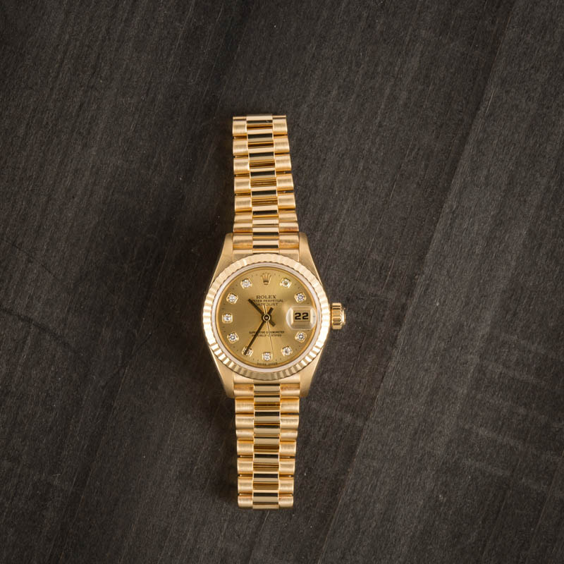 Rolex Lady-Datejust President 69178 Diamond Dial