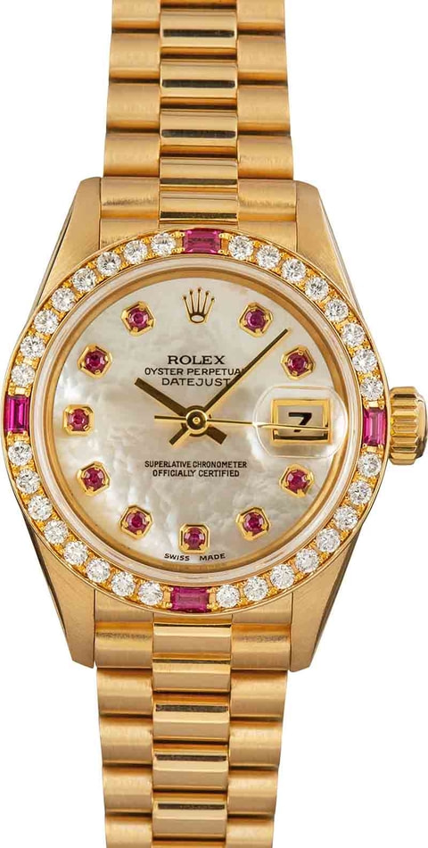 Ladies Rolex Datejust 79068 18k Yellow Gold